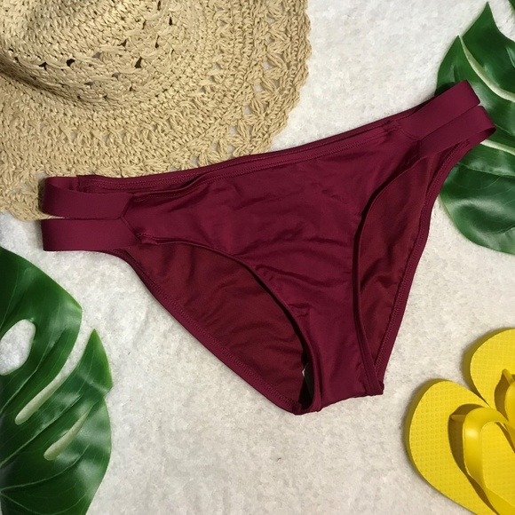 maroon bikini bottoms